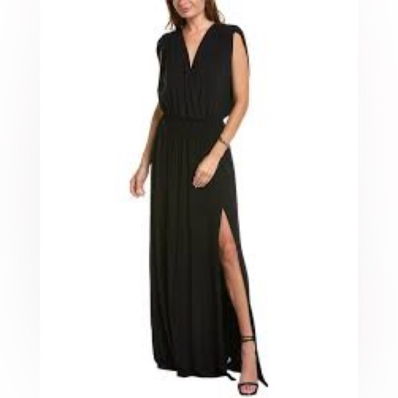 Ramy Brook Nikita Black Maxi Dress Excellent $785. Size XL - Picture 1 of 10